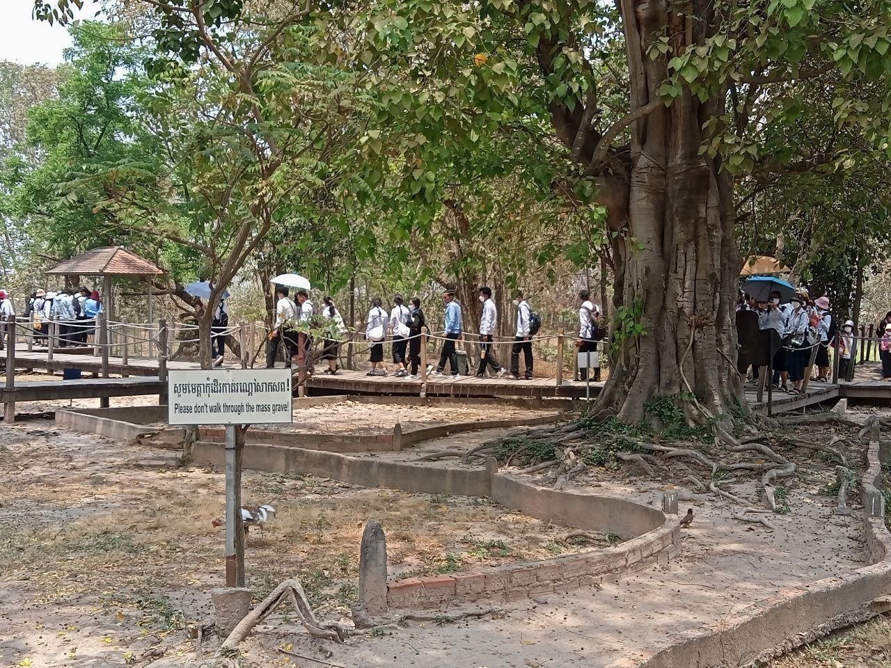 Phnom Penh Travelers visiting S-21 Museum, Cambodia